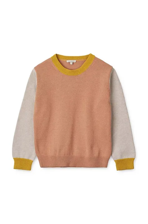 Παιδικό βαμβακερό πουλόβερ Liewood χρώμα: πορτοκαλί