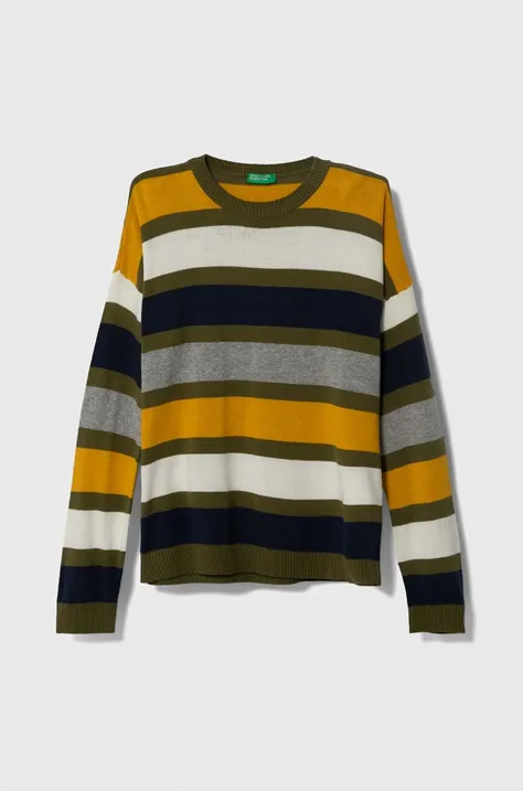 Детски пуловер с вълна United Colors of Benetton от лека материя