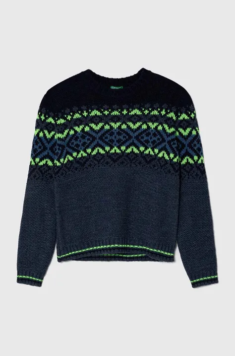 Otroški pulover s primesjo volne United Colors of Benetton