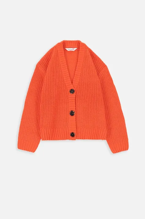 Detský sveter Coccodrillo oranžová farba