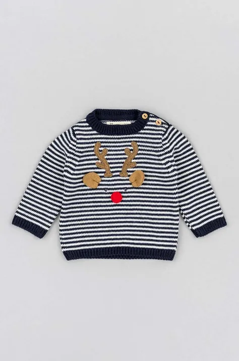 zippy sweter niemowlęcy kolor granatowy