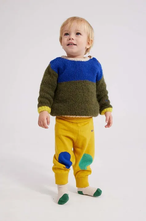 Pulover za dojenčka Bobo Choses zelena barva