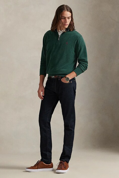 Polo Ralph Lauren кофта чоловіча з бавовною — AW23-SWM022, зелений — фото 3