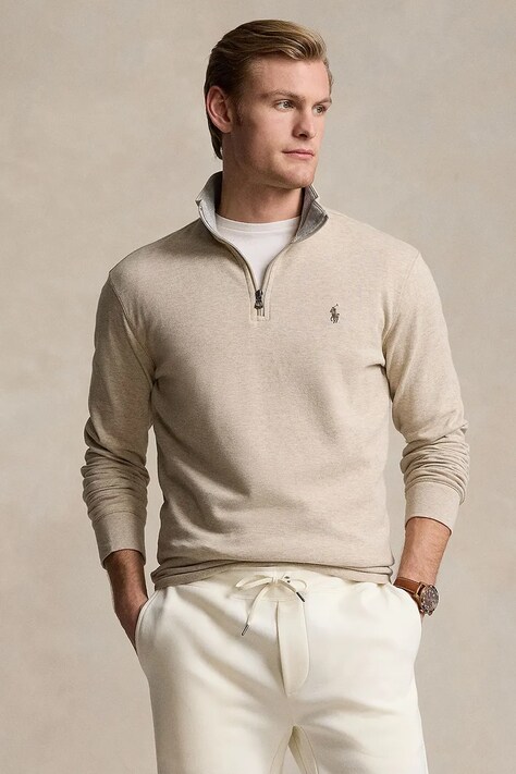 Polo Ralph Lauren sweatshirt men's brown color smooth 710812963