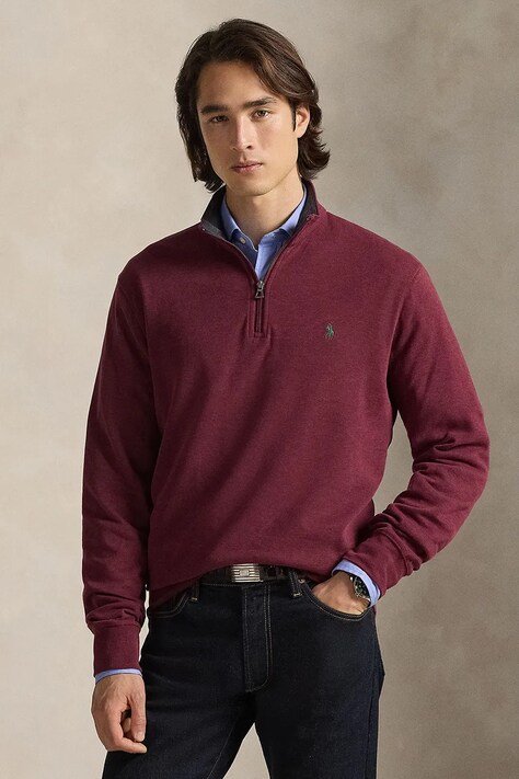 Polo Ralph Lauren Bluza męska z bawełną czerwona 710812963