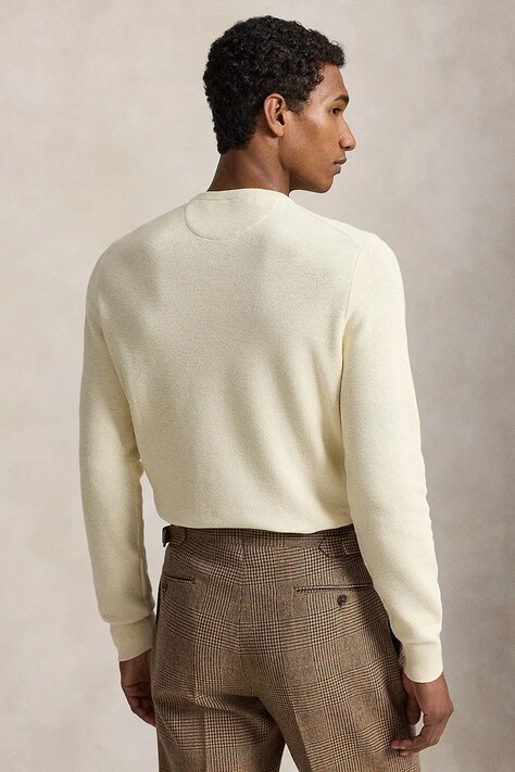 Polo Ralph Lauren Свитер из хлопка для женщин бежевый 710918163