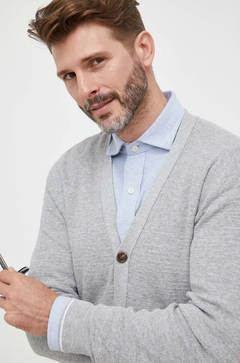 Kardigan s dodatkom lana Polo Ralph Lauren boja: siva