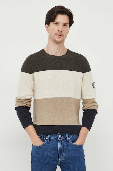 Хлопковый свитер Lindbergh цвет бежевый лёгкий