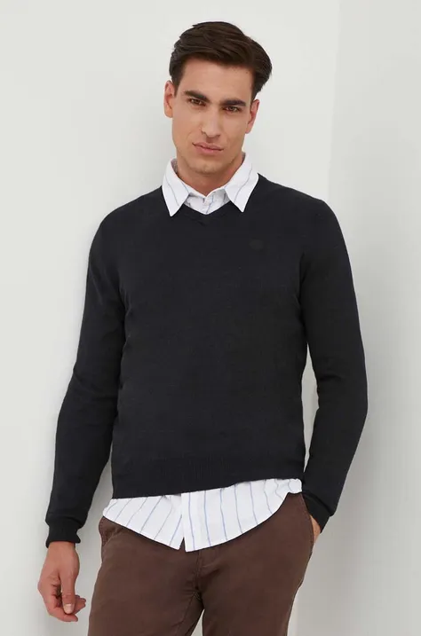 North Sails sweter z domieszką wełny męski kolor czarny lekki