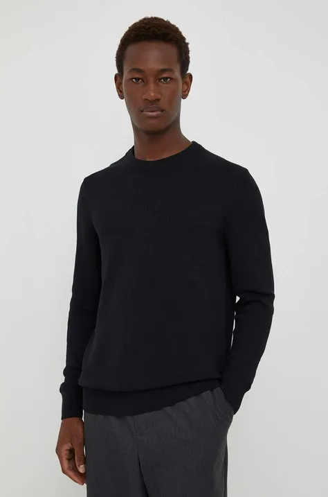 Marc O'Polo sweter bawełniany kolor czarny lekki