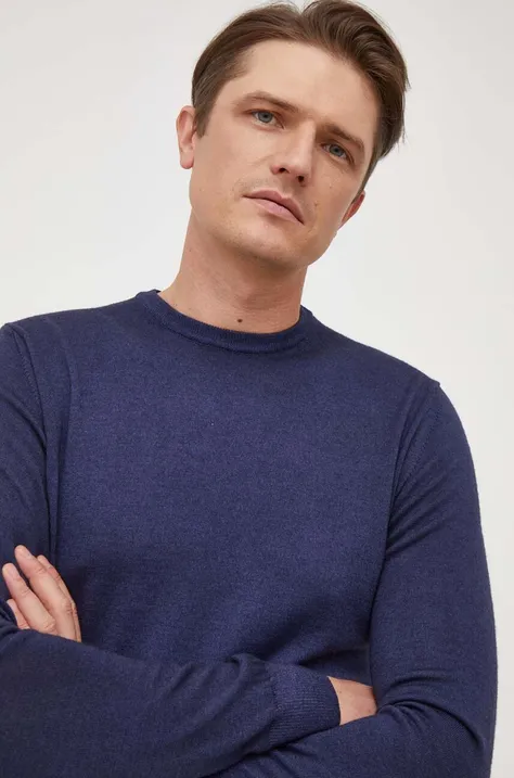 Вовняний светр Colmar чоловічий колір синій легкий