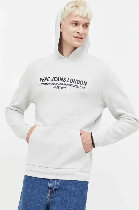 Pepe Jeans sweter z domieszką wełny męska kolor szary lekki