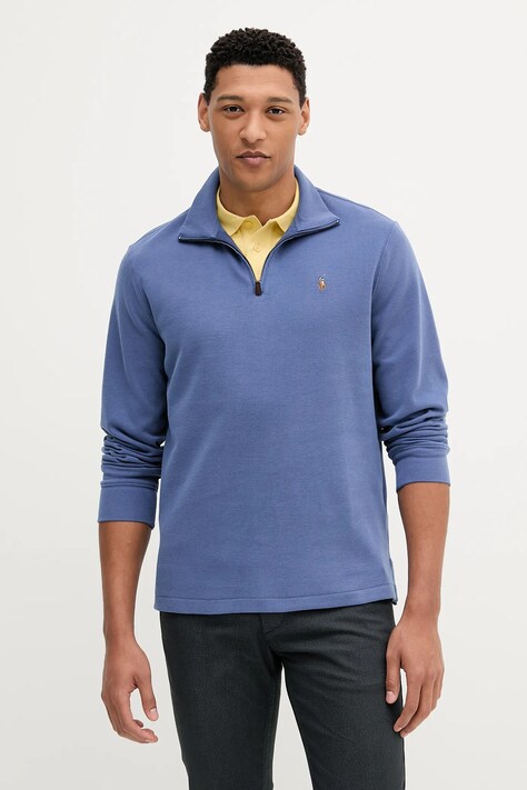 Bavlněná mikina Polo Ralph Lauren pánská, šedá barva, 710671929