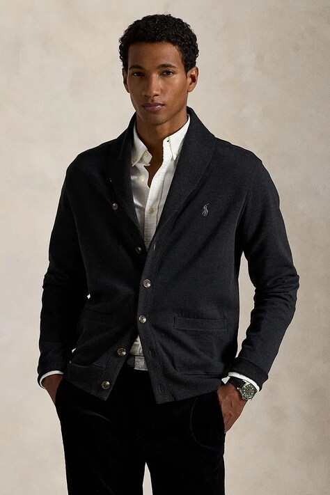 Polo Ralph Lauren kardigan męski kolor czarny 710877008