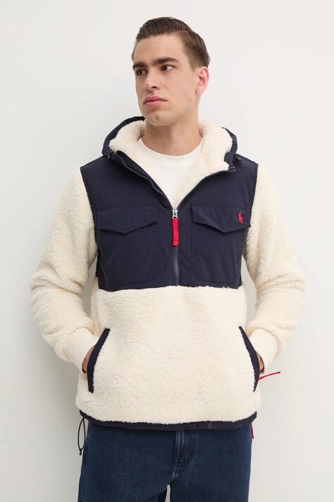 Polo Ralph Lauren geaca barbati, culoarea bej, de tranzitie