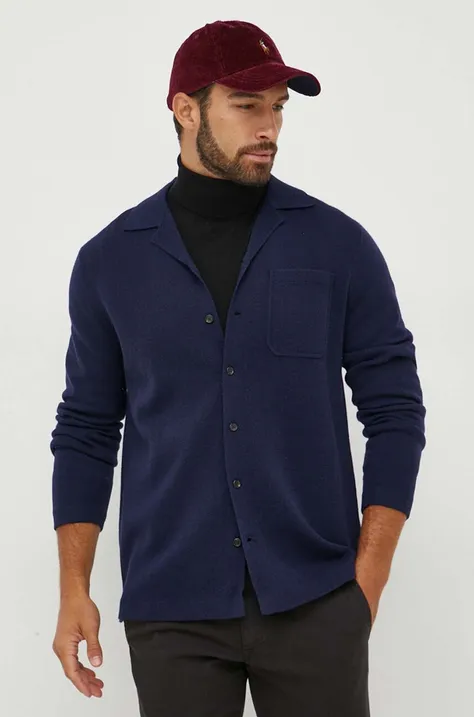 Вовняний кардиган Polo Ralph Lauren колір синій