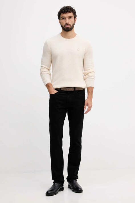 Polo Ralph Lauren sweter wełniany męski kolor beżowy 710918805