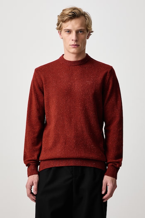 Barbour Sweter męski z wełną multicolor MKN0844