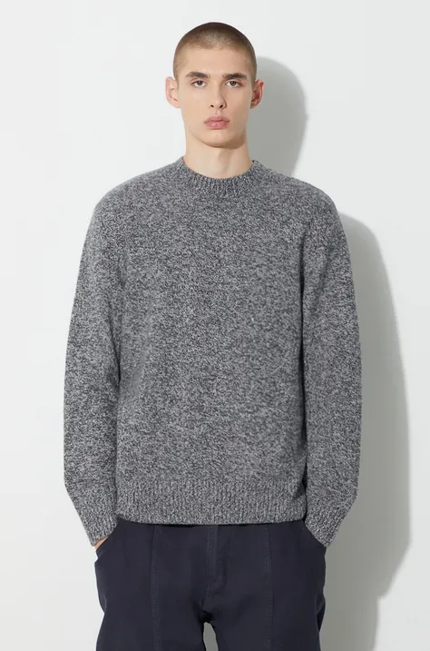 Вълнен пуловер A.P.C. мъжки в сиво