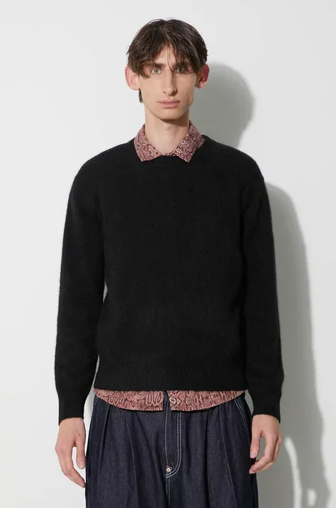 Шерстяной свитер A.P.C. мужской цвет чёрный лёгкий