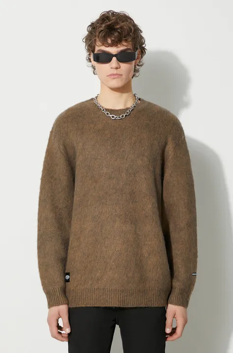 Manastash sweter z domieszką wełny Aberdeen Sweater męski kolor brązowy  7923240001