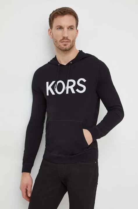 Βαμβακερό πουλόβερ Michael Kors χρώμα: μαύρο