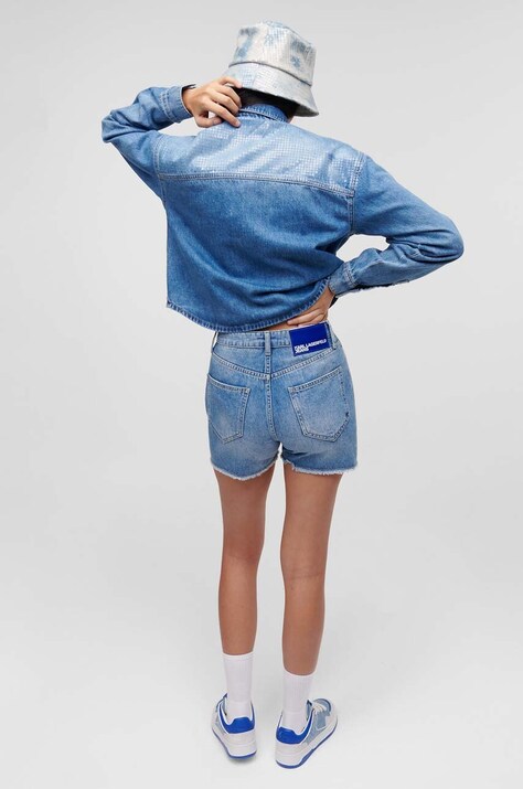 Джинсові шорти Karl Lagerfeld Jeans — AW23-SZD01W, блакитний — фото 2