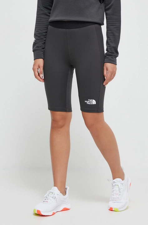 The North Face szorty treningowe kolor czarny gładkie medium waist