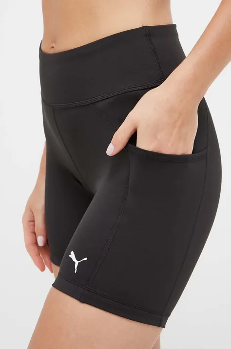 Къс панталон за трениране Puma Fit в черно с изчистен дизайн с висока талия