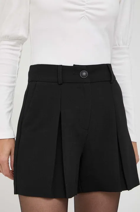 Къс панталон Morgan в черно с изчистен дизайн с висока талия