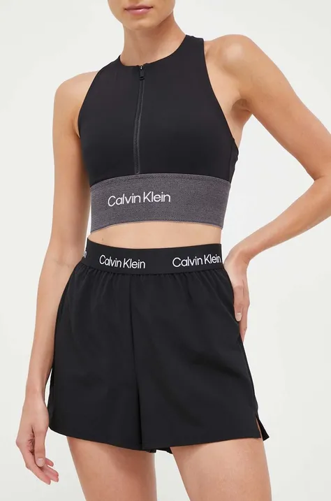 Σορτς προπόνησης Calvin Klein Performance χρώμα: μαύρο