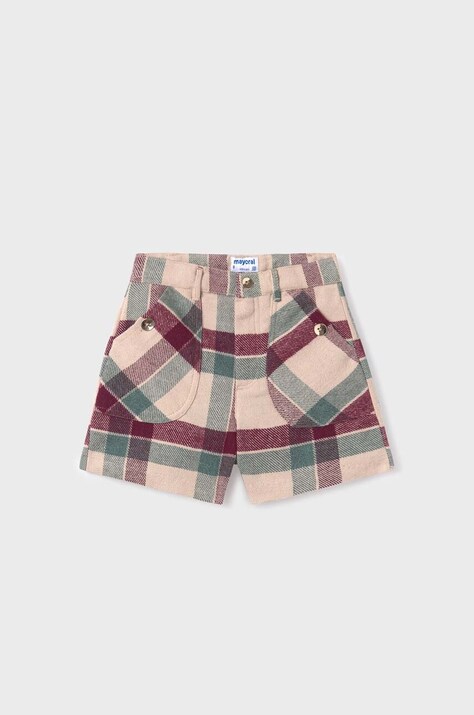 Mayoral pantaloni scurti copii culoarea bordo, modelator