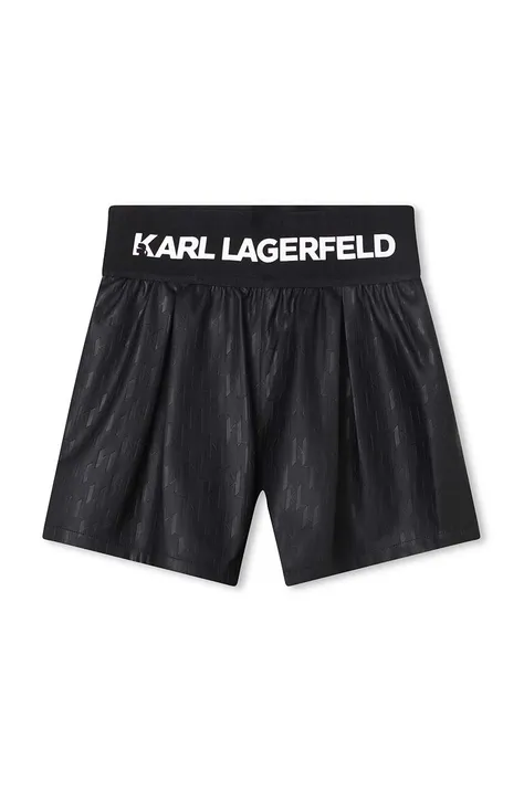 Otroške kratke hlače Karl Lagerfeld črna barva
