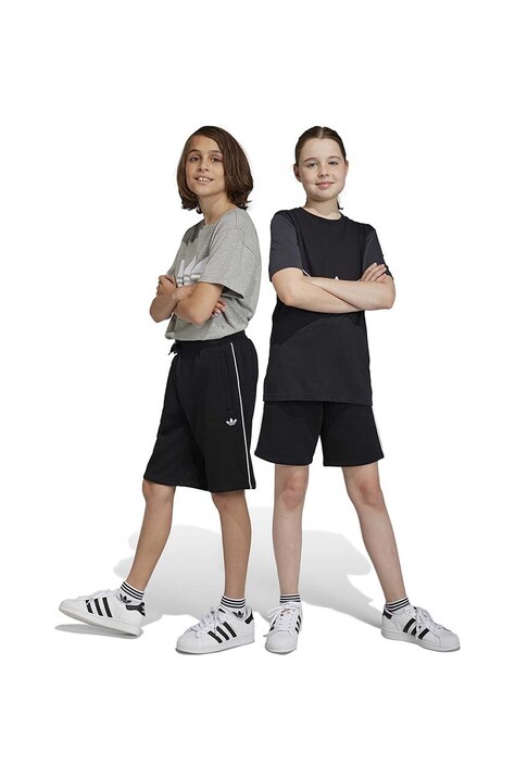 Детские шорты adidas Originals цвет чёрный однотонные регулируемая талия