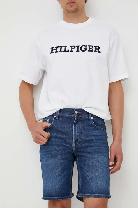Tommy Hilfiger szorty jeansowe Brooklyn męskie kolor niebieski