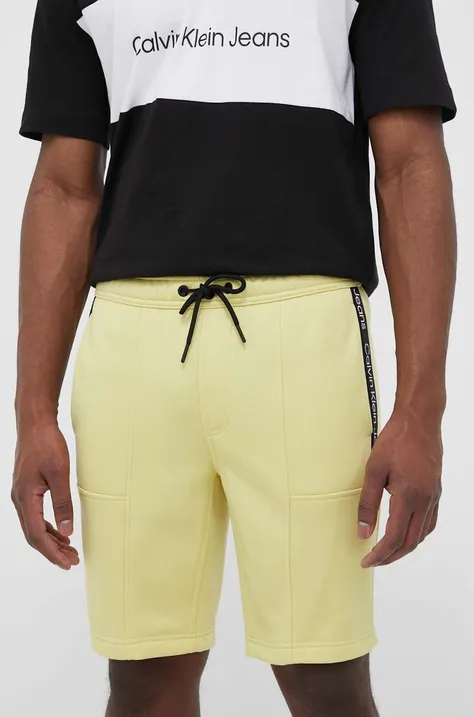 Σορτς Calvin Klein Jeans χρώμα: κίτρινο