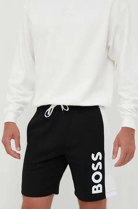 Kratke hlače lounge BOSS črna barva