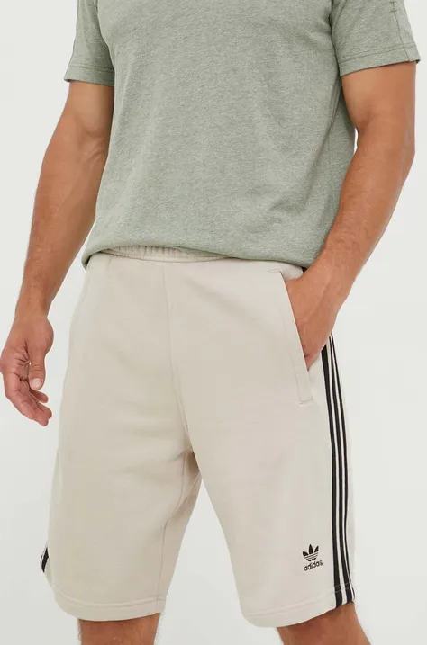 adidas Originals szorty bawełniane kolor beżowy