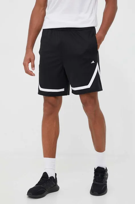 Kratke hlače za vadbo adidas Performance Pro Block črna barva