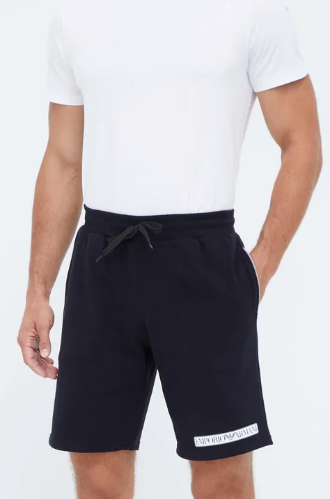Бавовняні шорти лаунж Emporio Armani Underwear колір чорний