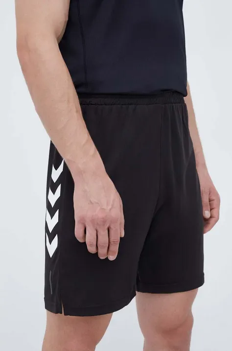 Kratke hlače za vadbo Hummel Topaz črna barva