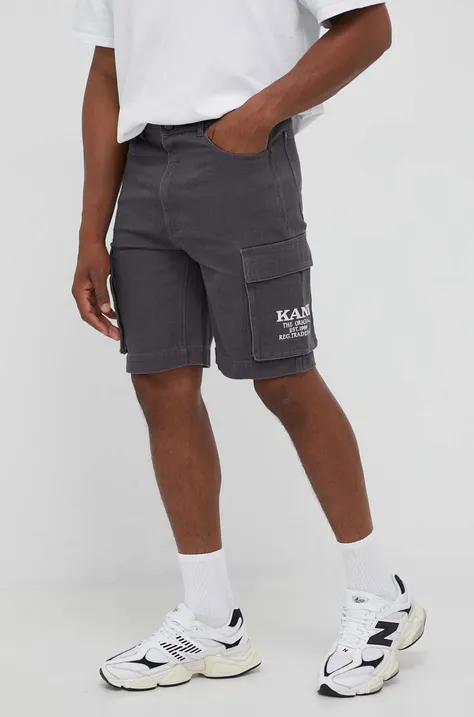 Дънков къс панталон Karl Kani в сиво