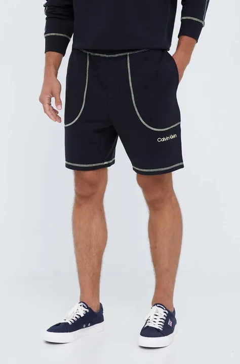 Bombažne kratke hlače Calvin Klein Underwear črna barva