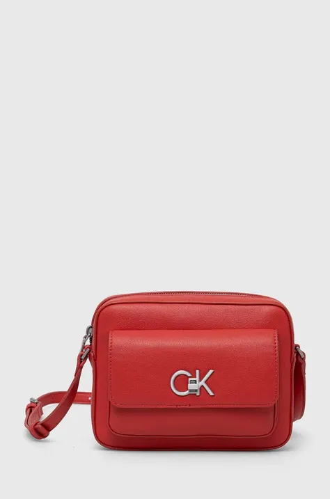 Kabelka Calvin Klein červená farba