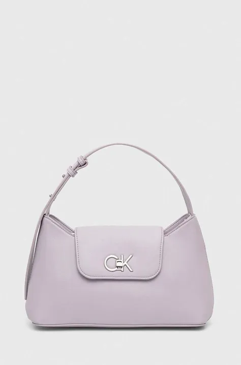 Kabelka Calvin Klein fialová farba
