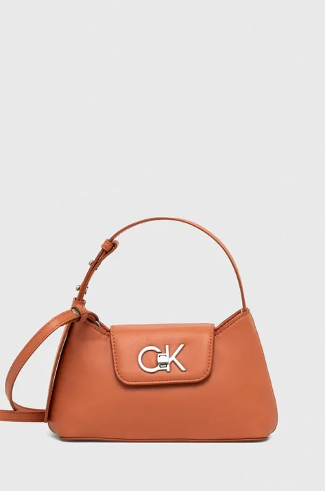 Τσάντα Calvin Klein χρώμα: πορτοκαλί
