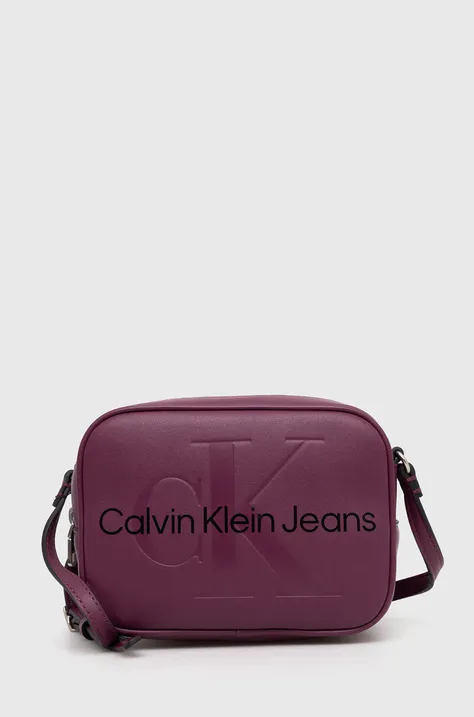 Torbica Calvin Klein Jeans vijolična barva