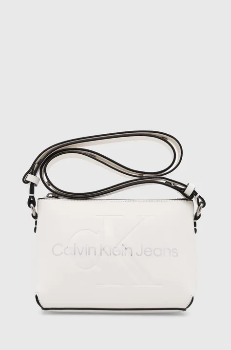 Τσάντα Calvin Klein Jeans χρώμα: άσπρο