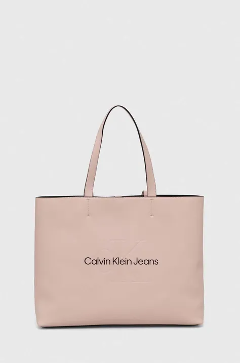Kabelka Calvin Klein Jeans čierna farba
