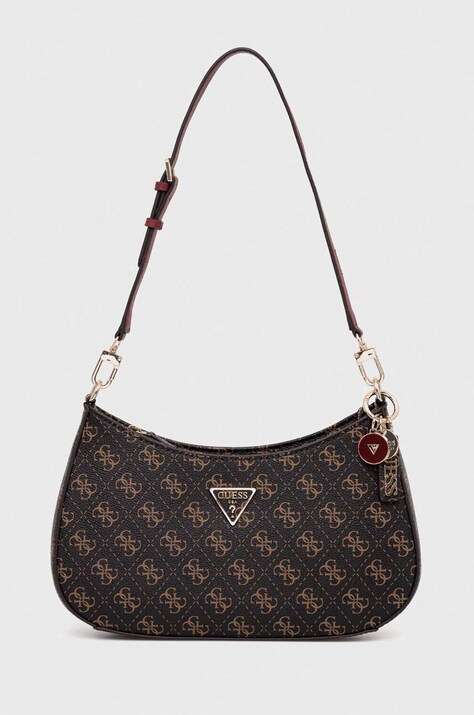 Τσάντα Guess χρώμα: καφέ